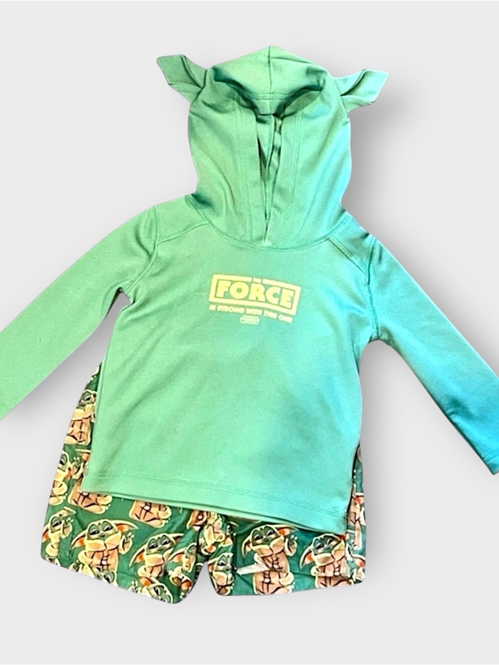 Gap x Star Wars Baby Yoda Swim Set 12–18m | Rashguard Hoodie + Shorts
